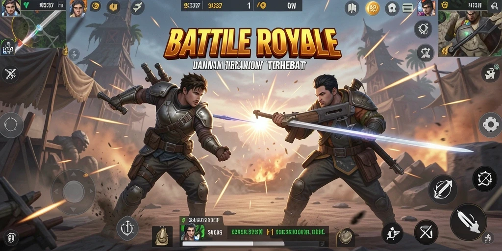 Tampilan gameplay seru di arena Battle Royale 93337.