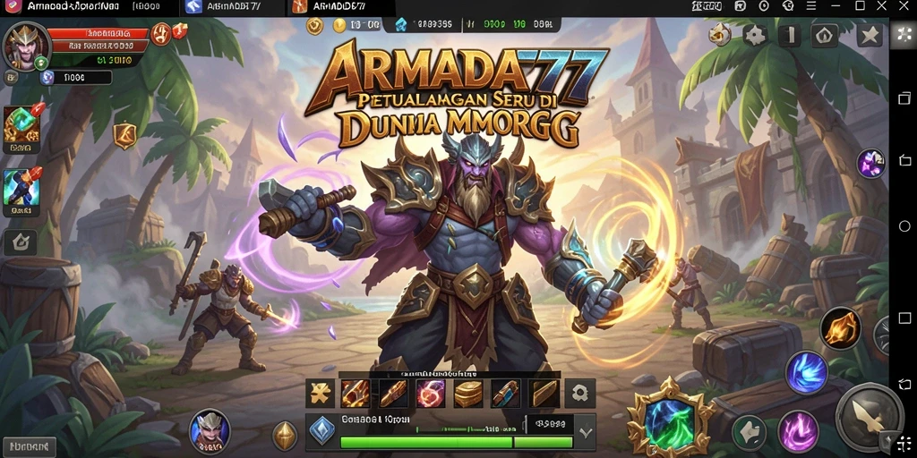 Menggambarkan petualangan seru dalam gameplay MMORPG ARMADA777.