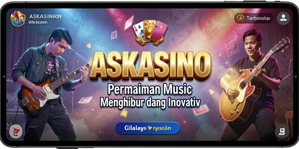 Screenshot gameplay ASKASINO menampilkan pengguna menikmati permainan musik.