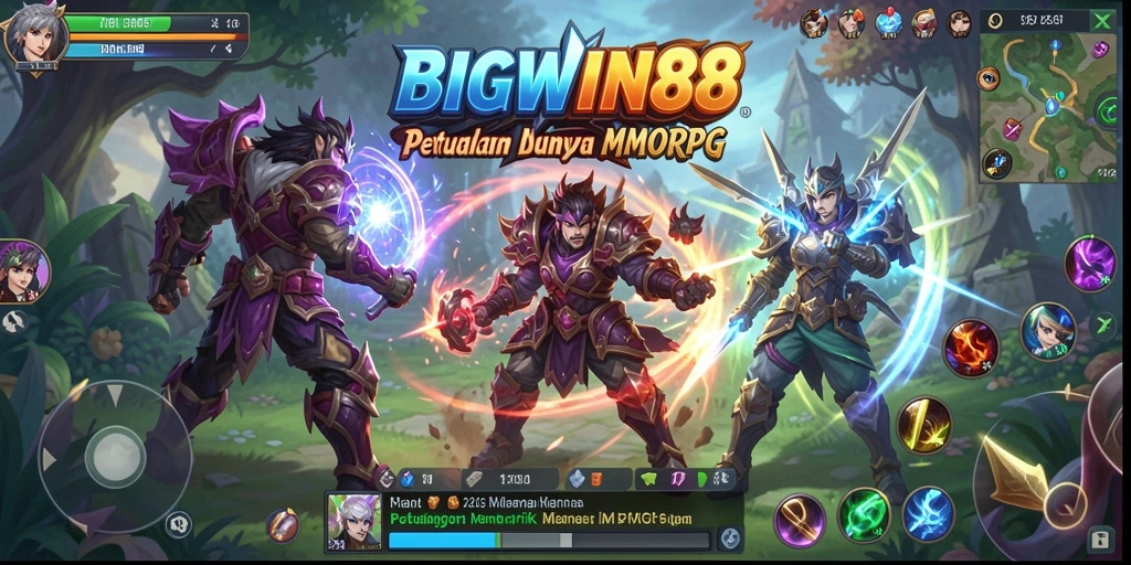 Screenshot menunjukkan aksi seru dalam dunia MMORPG.