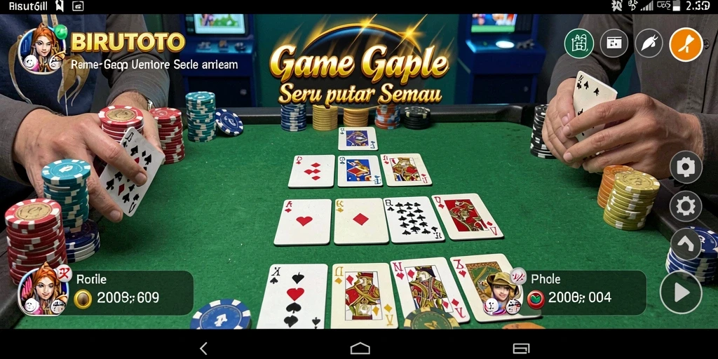 Gameplay seru BIRUTOTO dalam permainan Gaple.