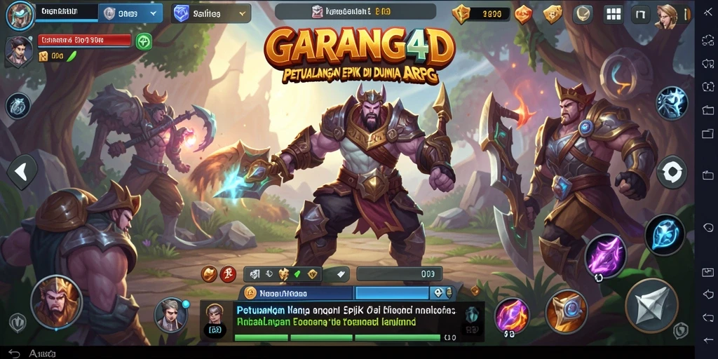 Tangkapan layar utama GARANG4D memperlihatkan aksi seru dan grafik menawan dalam permainan ARPG.