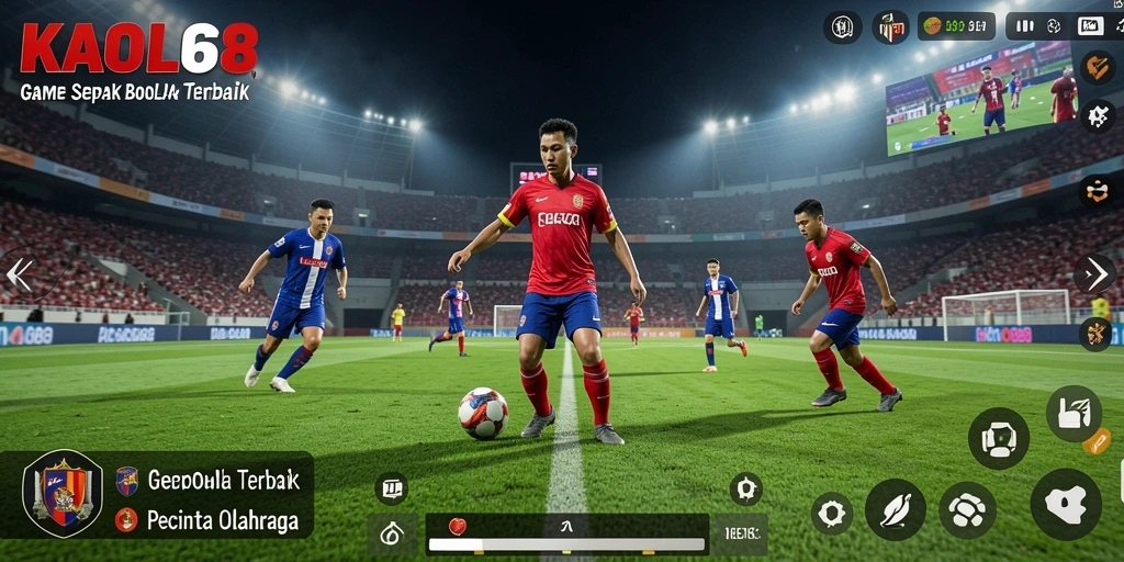 Tampilan menegangkan dari pertandingan sepak bola di <strong>KAOL68</strong>.