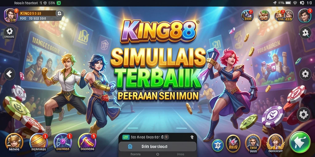 Screenshot gameplay KING88 menunjukkan dunia simulasi yang memukau.