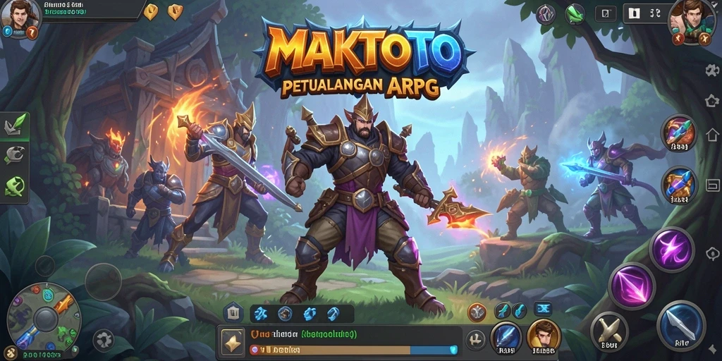 Tampilan gameplay MAKTOTO yang mendebarkan dalam petualangan ARPG.