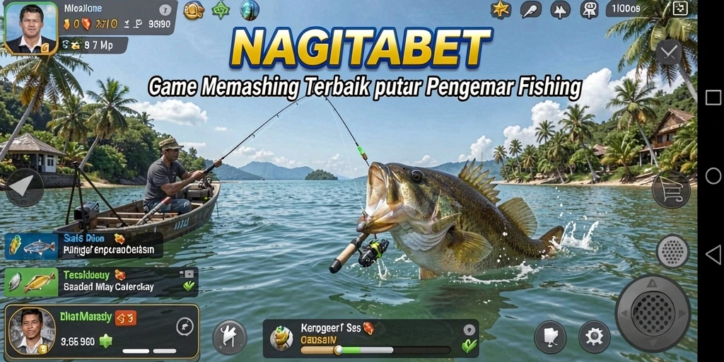 Tampilan seru gameplay NAGITABET dengan aksi memancing.