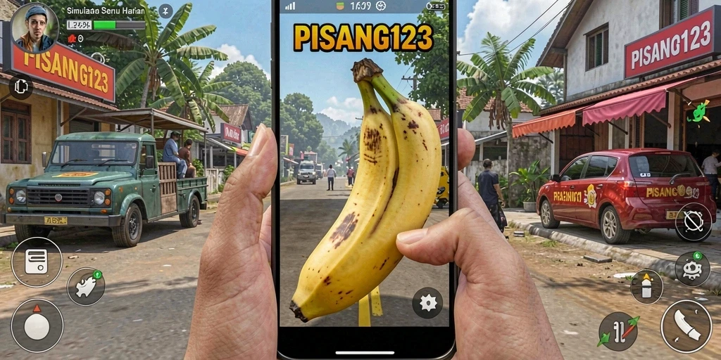 Tampilan gameplay seru PISANG123 yang menunjukkan interaksi karakter.