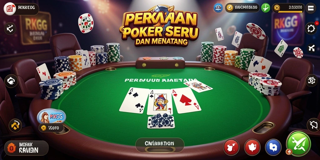 Tampilan gameplay menarik dari RKGG dengan suasana poker yang kental.