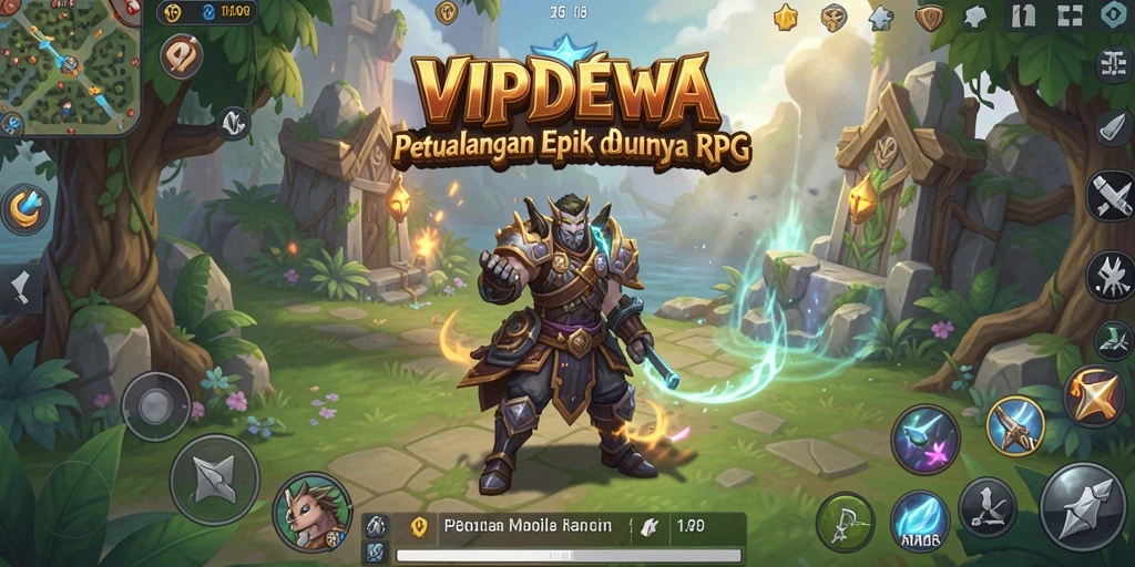Tangkapan layar <strong>VIPDEWA</strong> menunjukkan aksi pertempuran epik dalam dunia RPG.