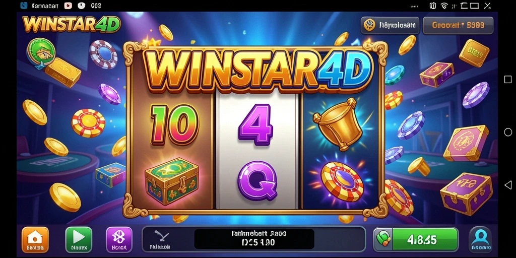 Tampilan gameplay menarik dari WINSTAR4D dengan berbagai tema slot.